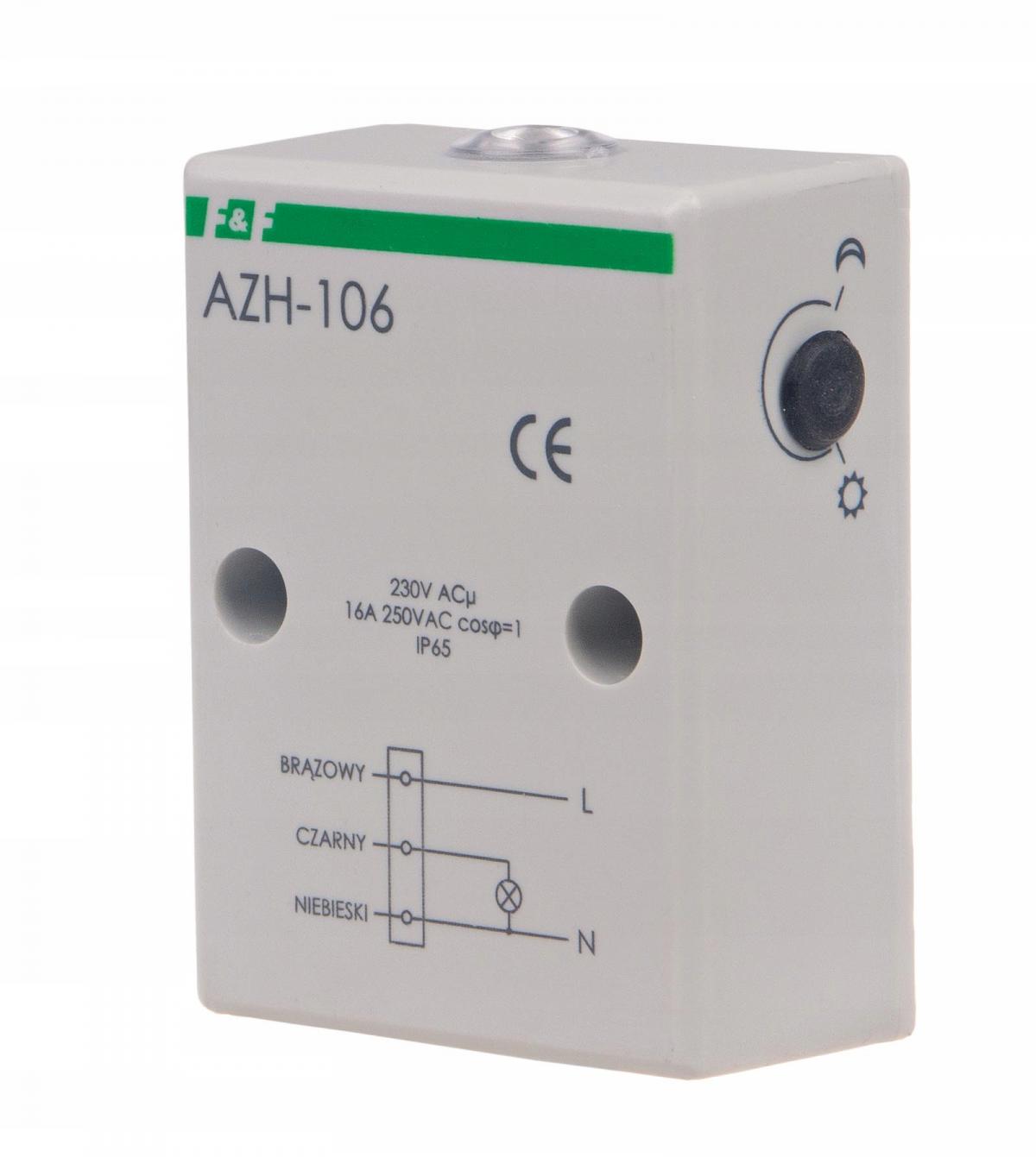 Automat zmierzchowy AZH-106 I=16A, obudowa hermetyczna, przewód przyłączeni