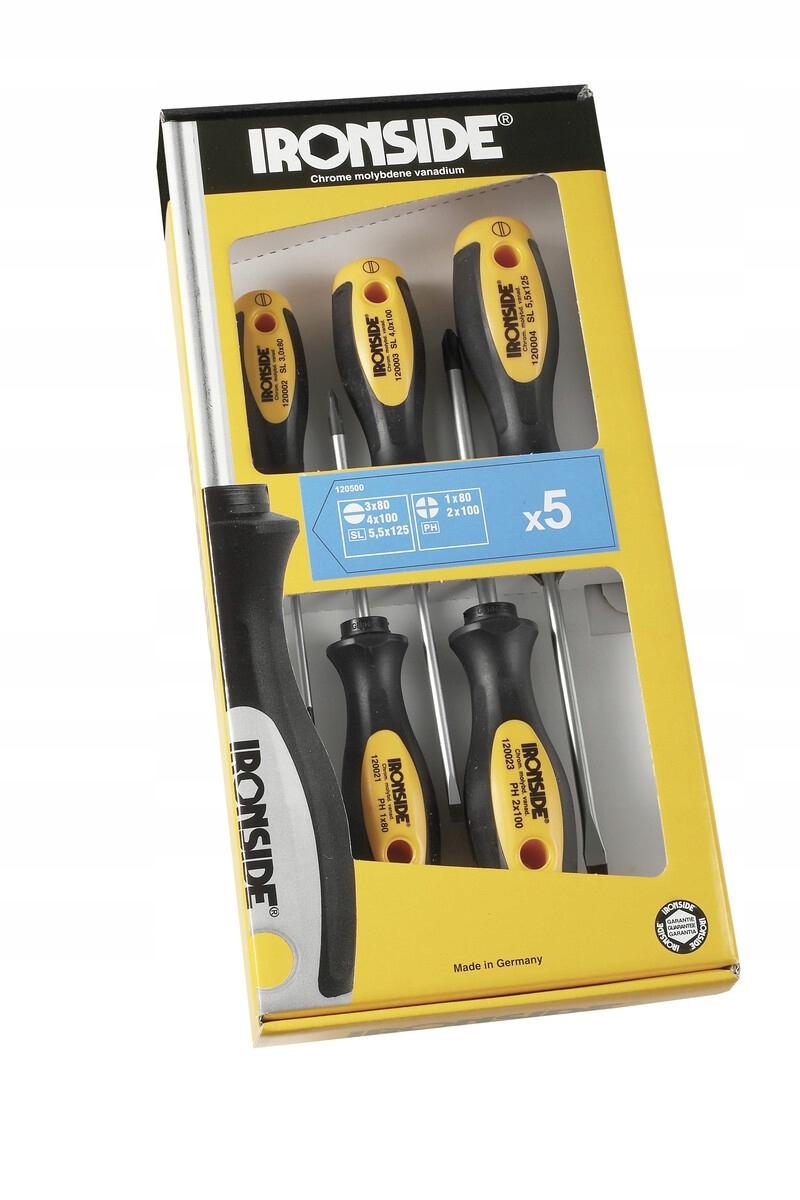 IRONSIDE Zestaw wkrętaków 120500L/01650295