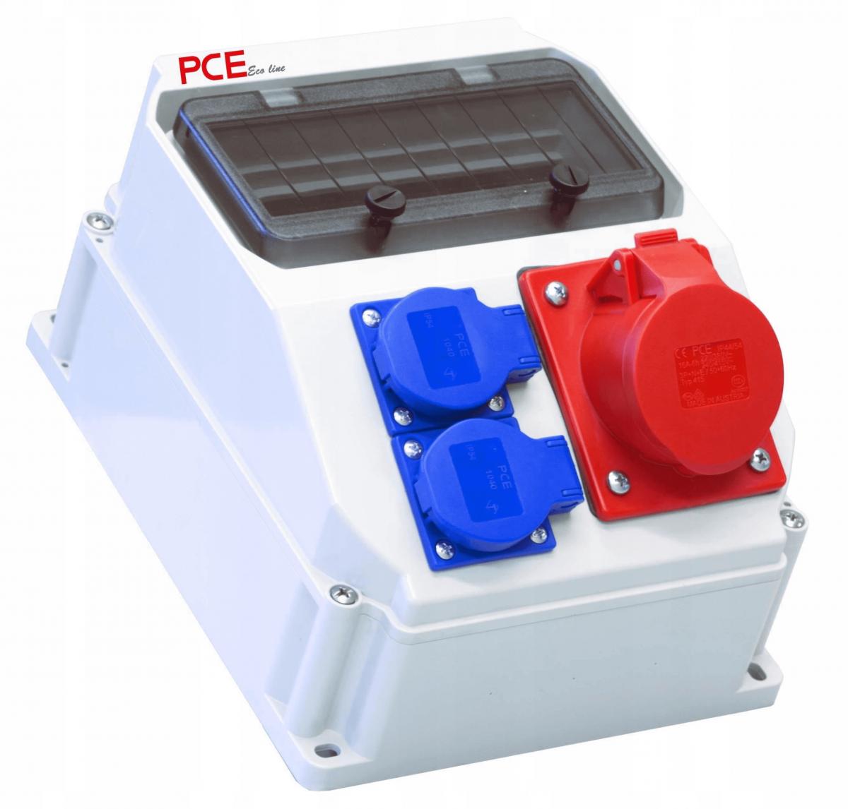 PCE Rozdzielnica stacjonarna typ LUBLIN 9M 32/5 2GS 230V IP54 ECOline