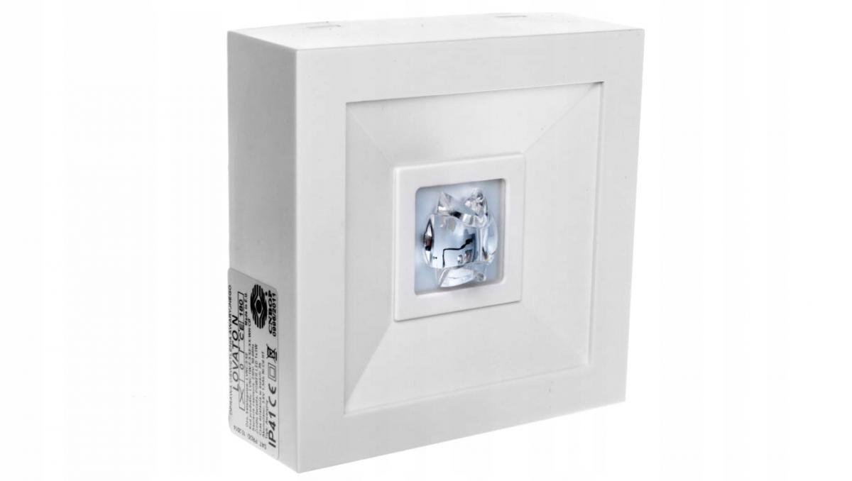 Oprawa LOVATO N ECO LED 1W (optyka korytarzowa) 3h jednozadaniowa biała