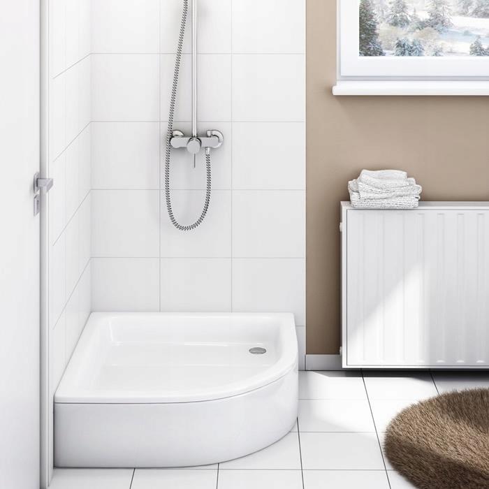 SCHEDPOL Brodzik akryl Grawello z podbudową Stabilsound Plus 80x80 półokrąg