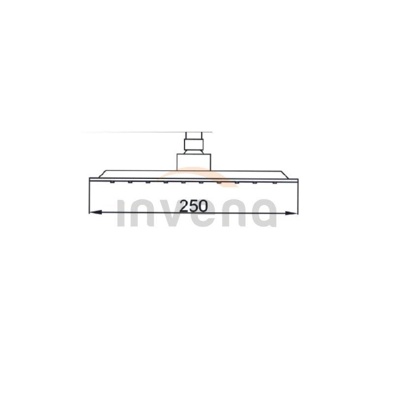 INVENA DESZCZOWNICA KWADRATOWA SVART, CZARNA