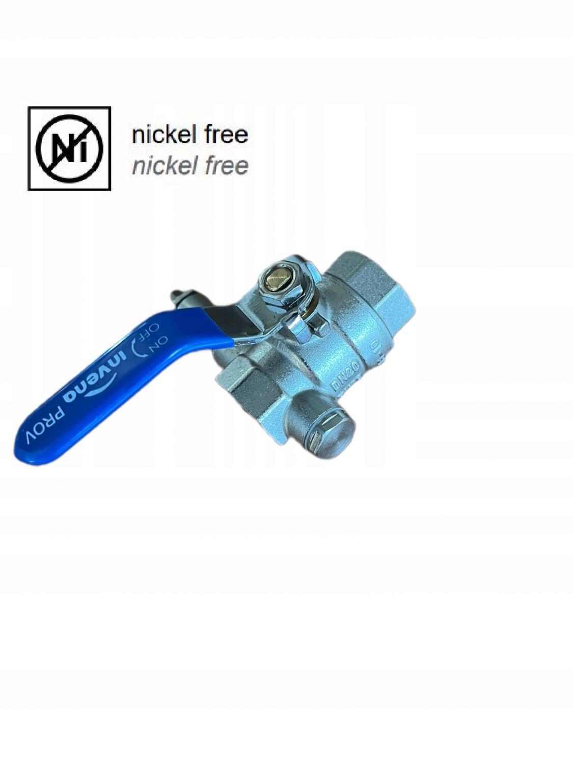 INVENA ZAWÓR KULOWY WODNY ZE SPUSTEM 3/4 PROV