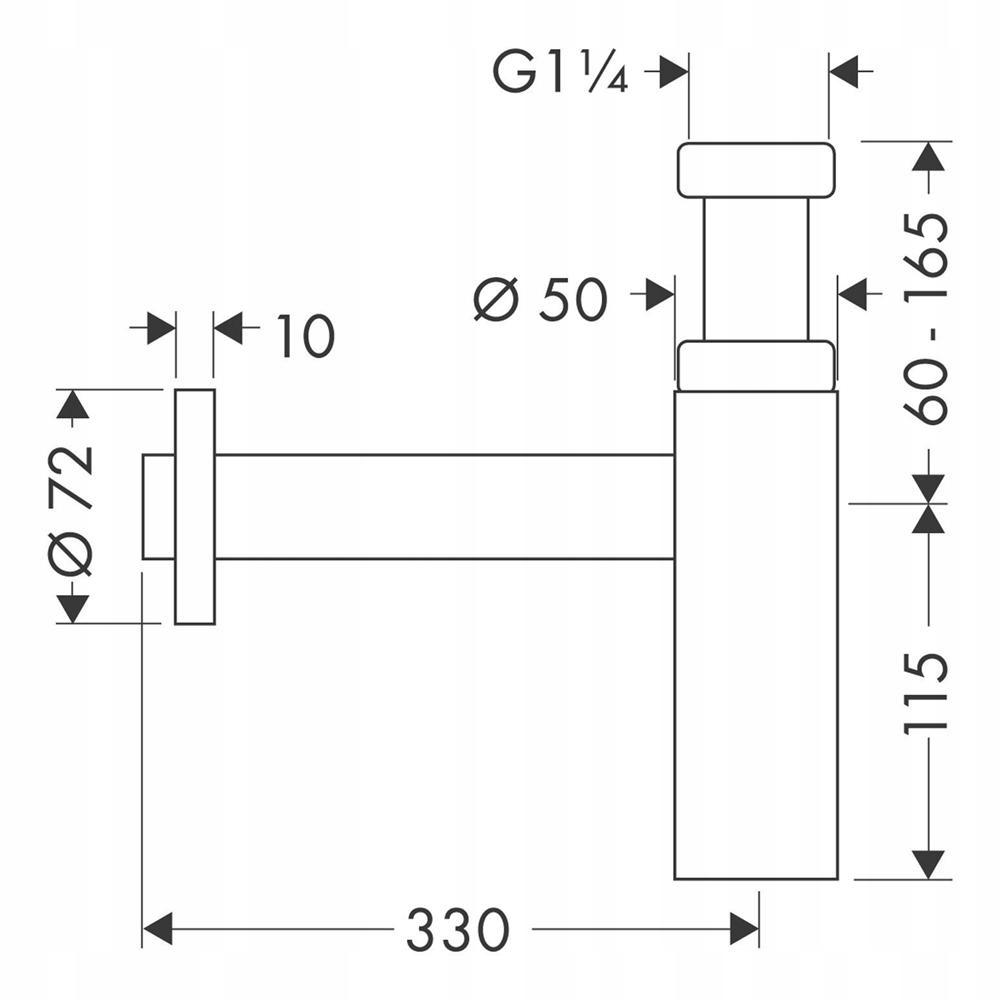 HANSGROHE Syfon umywalkowy ozdobny HANSGROHE Flowstar S G 1 1/4 chrom
