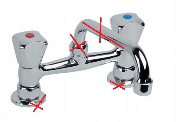 Bateria umywalkowa stojąca VEDO ALETTA NERO 1-uchwyt. 1-otw. czarna mat