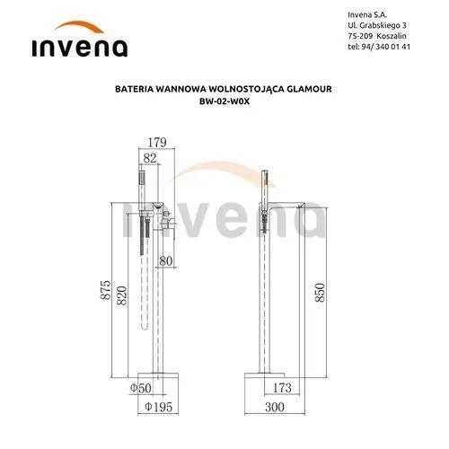 INVENA BATERIA WANNOWA WOLNOSTOJĄCA GLAMOUR INVENA TREND CHROM