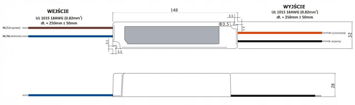MPL POWER GLP zasilacz LED 12V 3A 35W