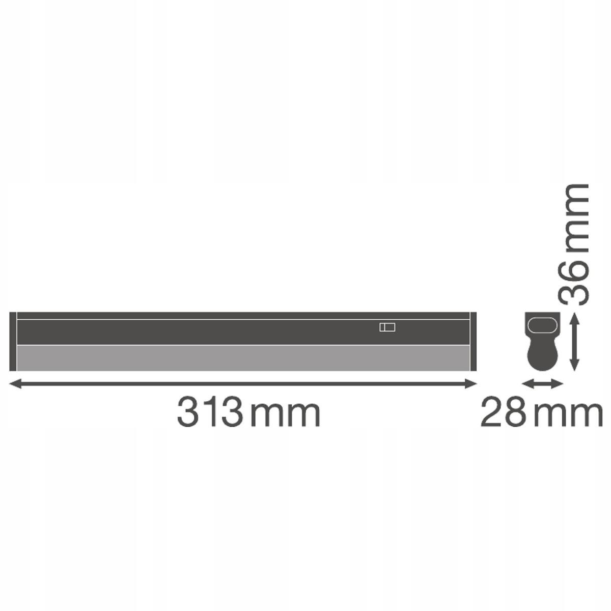 LEDVANCE Oprawa LED LN COMP SWITCH 300 4W/4000K LEDV