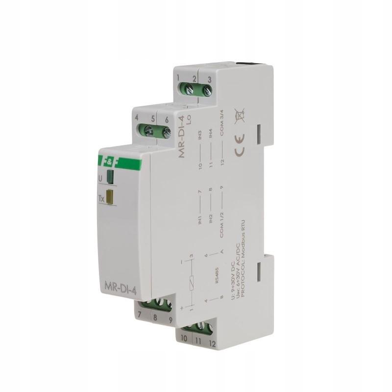 Moduł rozszerzeń wejść cyfrowych, z wyjściem modbus rtu, 1 moduł MAX-MR-DI-