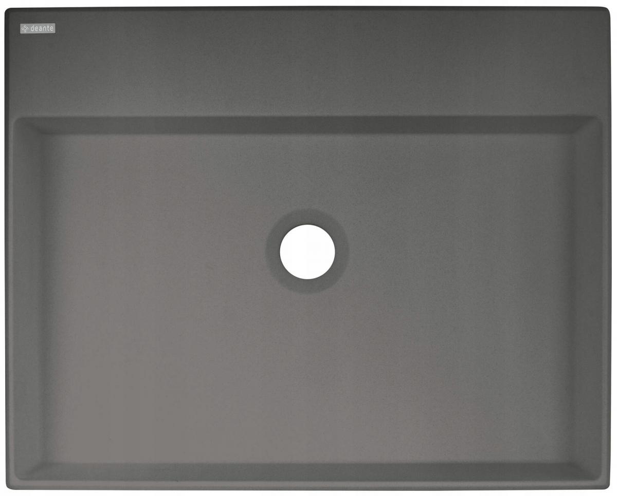 Umywalka granitowa stawiana na blat - 500x400 mm Correo, antracyt metalik