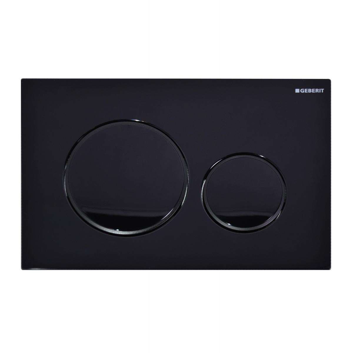 Przycisk uruchamiający GEBERIT Sigma20 okrągły przedni czarny/czarny mat/cz