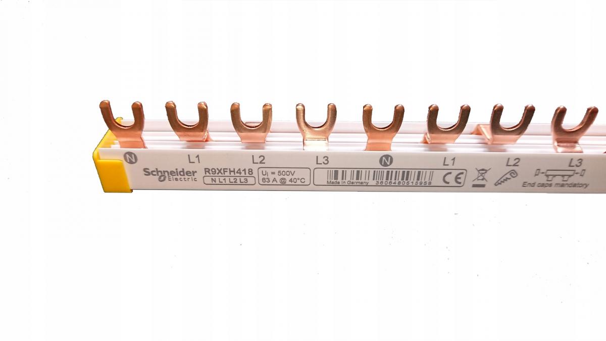 SCHNEIDER ELECTRIC Szyna widełkowa R9XFH418 63A 4-biegunowa 18 modułów