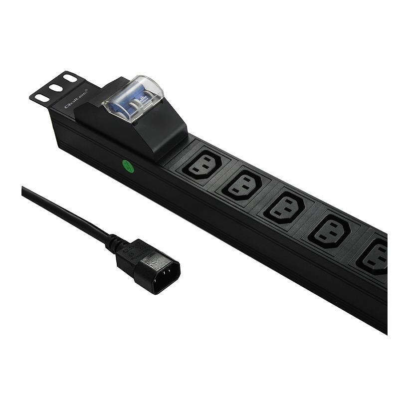Listwa zasilająca antyprzepięciowa CB do szafy RACK 19 1U 10A PDU 8xIEC C1