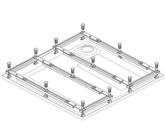 Brodzik akrylowy kwadrat 90x90x2.5 cm SANPLAST Free Line B/FREE stelaż STB