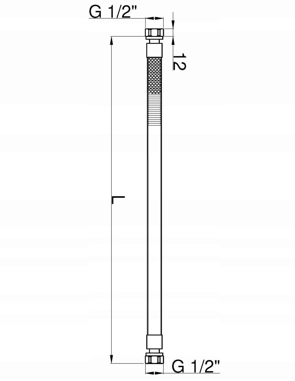 INVENA PRZEWÓD ELASTYCZNY DO GAZU W OSŁONIE PVC INVENA 100CM