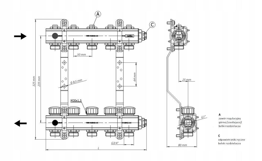 Rozdzielacz Onnline 10-obiegów Standard 48h