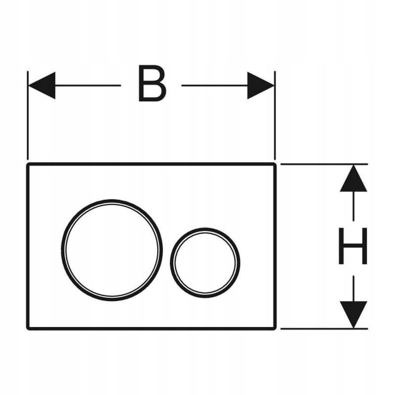 Przycisk uruchamiający GEBERIT Sigma20 okrągły przedni biały/biały mat/biał