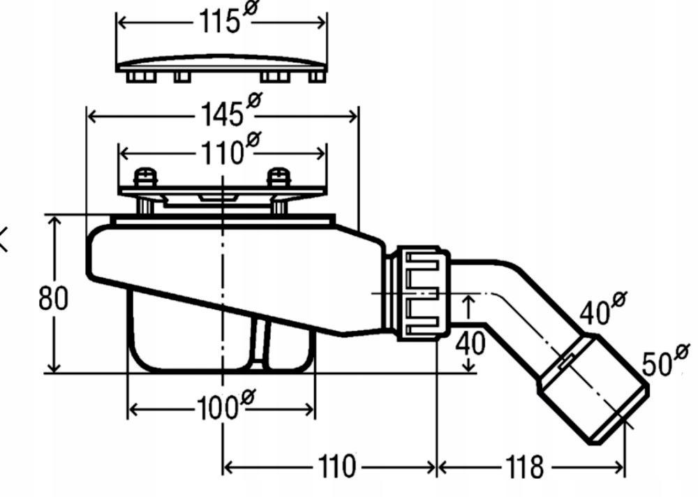 SCHEDPOL Brodzik kompozyt Kalait Stabilsound Black Stone 80x120x3,5 z M2