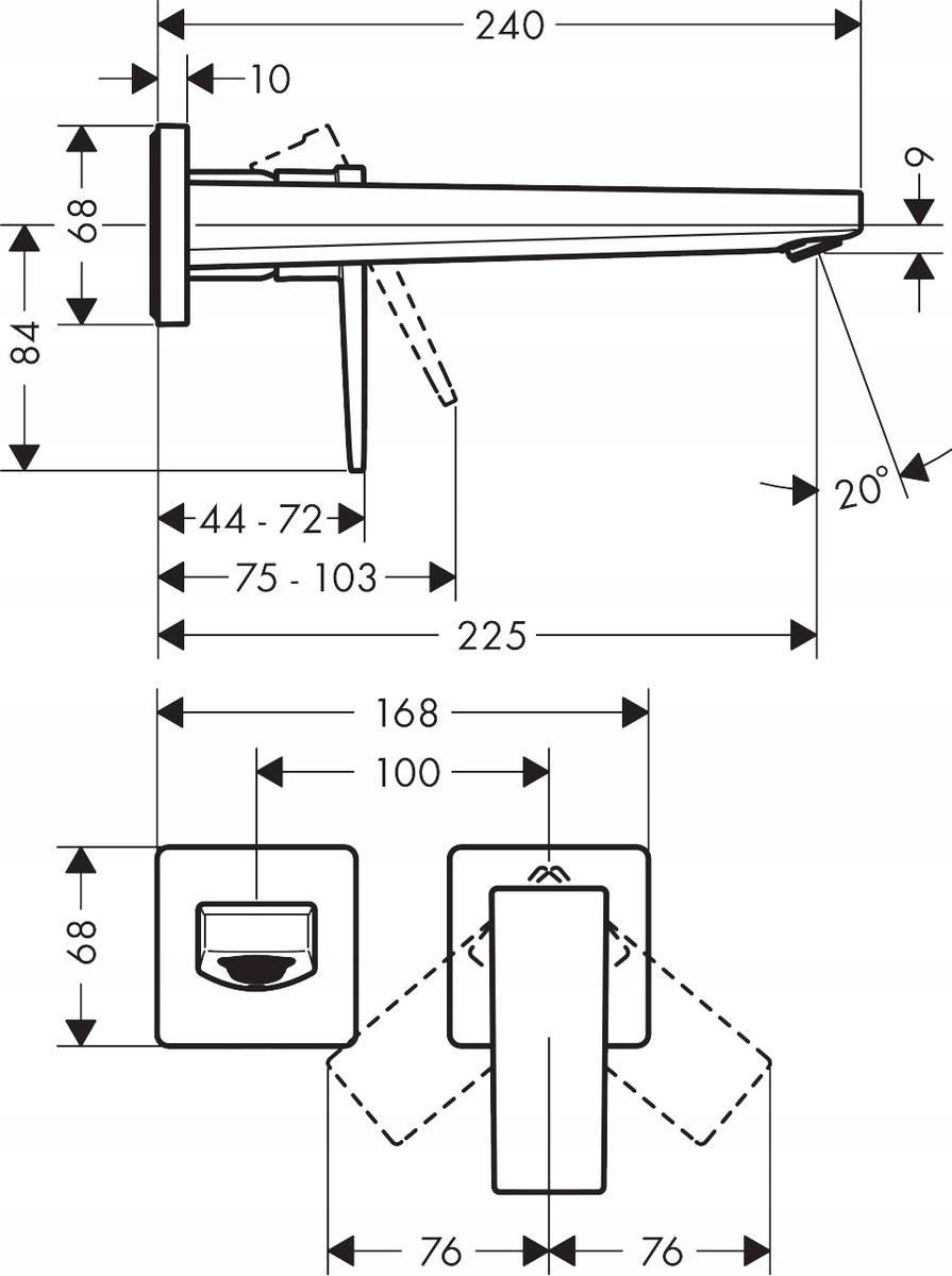 HANSGROHE Bateria umywalkowa Hansgrohe Metropol jednouchwytowa