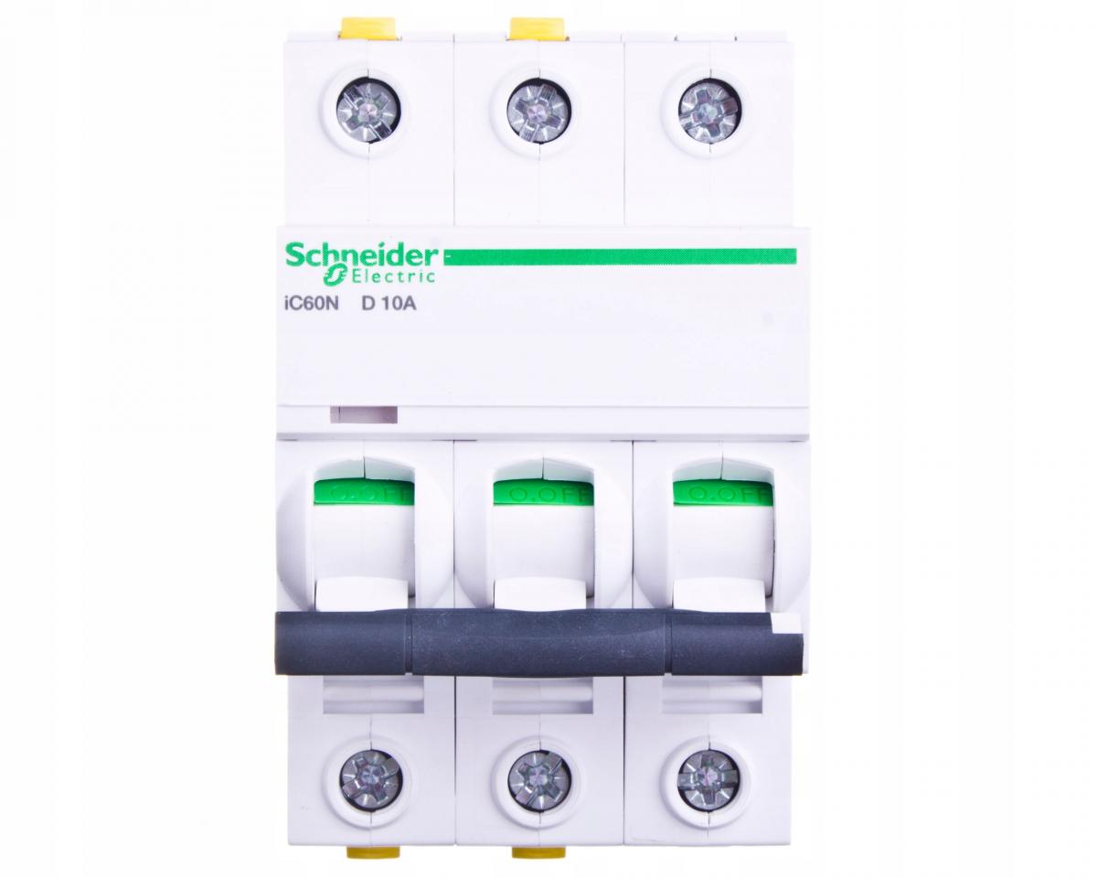 SCHNEIDER ELECTRIC Wyłącznik nadprądowy iC60N-D10-3 D 10A 3-biegunowy