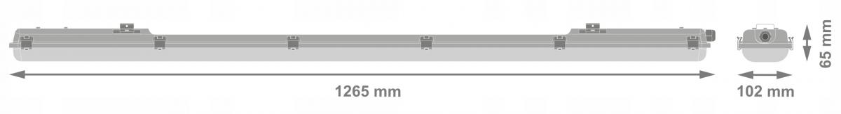 LEDVANCE Oprawa hermetyczna Damp Proof HOUSING 1200 E 2XLAMP MT IP65