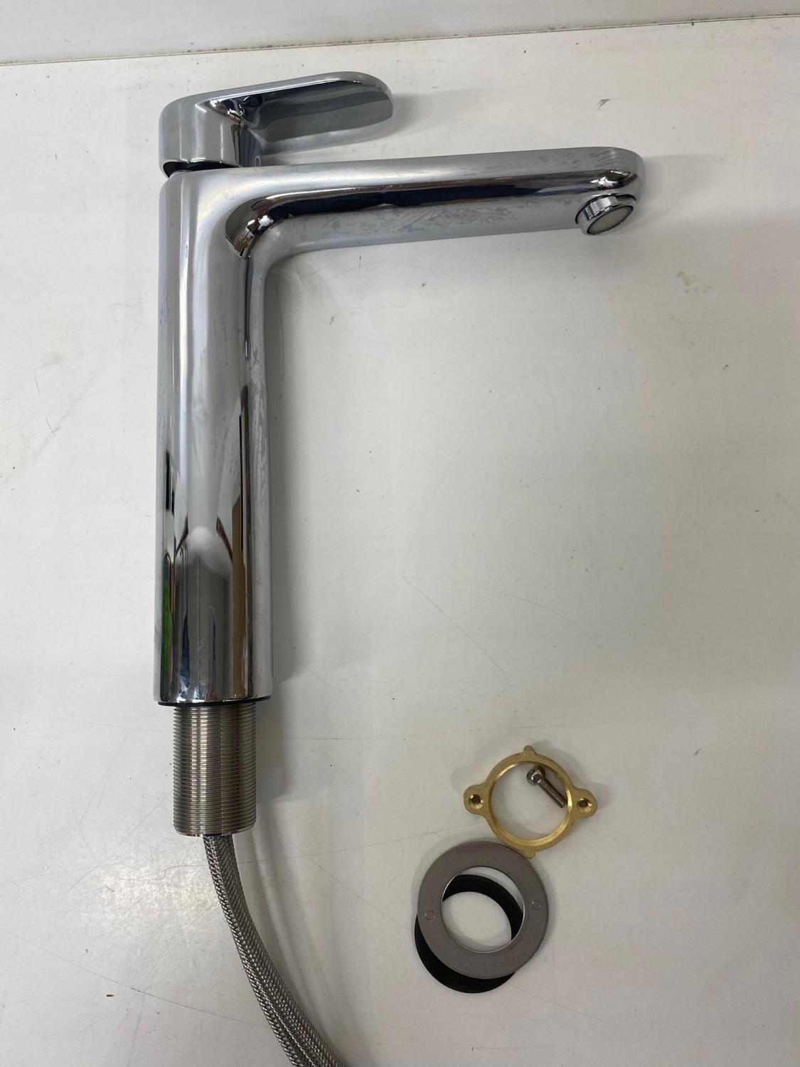 Bateria umywalkowa stojąca Hansgrohe Vernis Blend srebrny