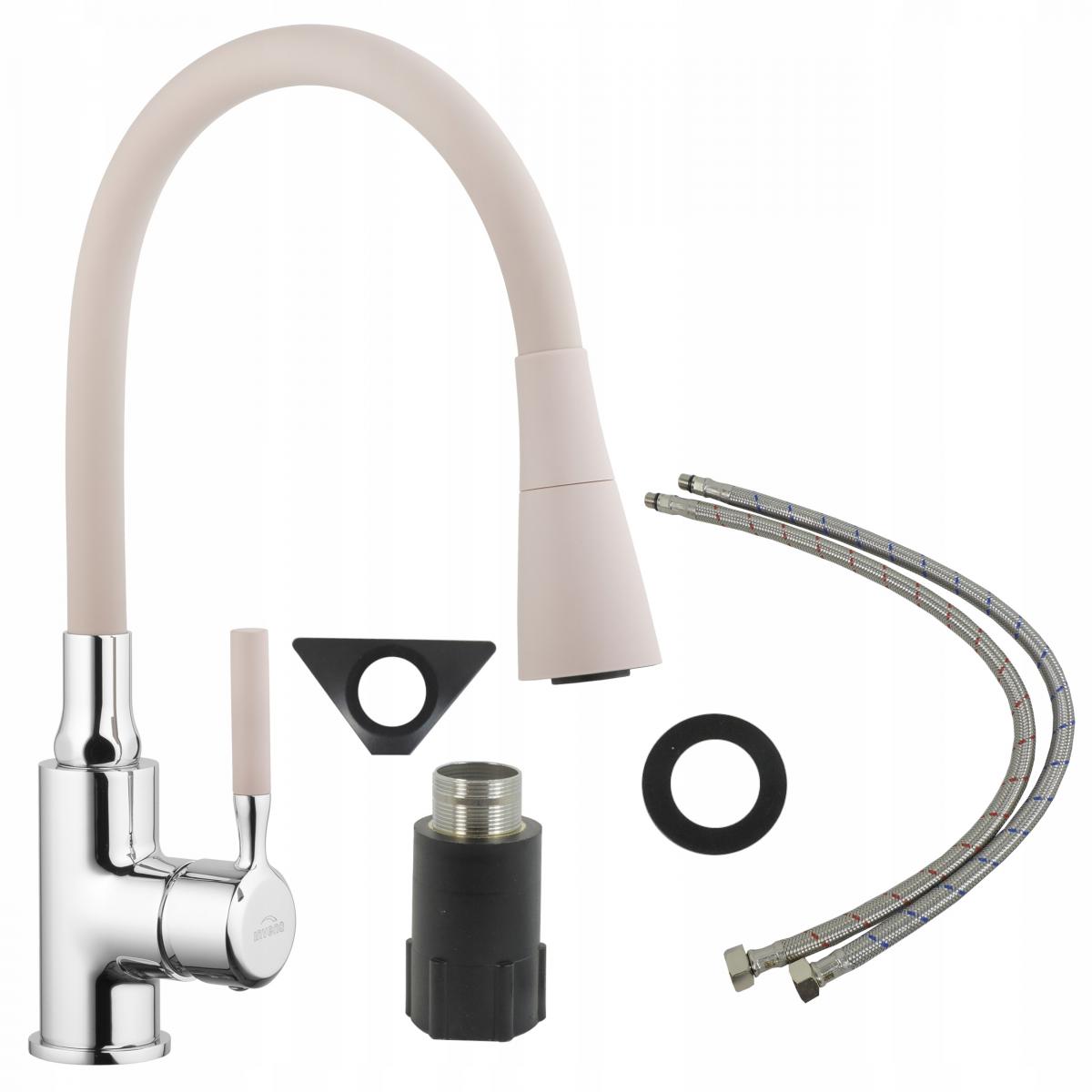 INVENA BATERIA ZLEW POGO Z RUCH, 2F WYL, BEŻ