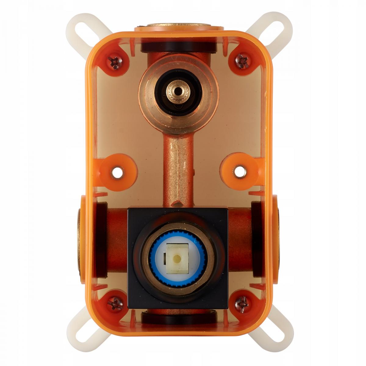 INVENA ZESTAW PODTYNKOWY Z BATERIĄ PODTYNKOWĄ 2F PAROS INVENA TREND, CZARNY