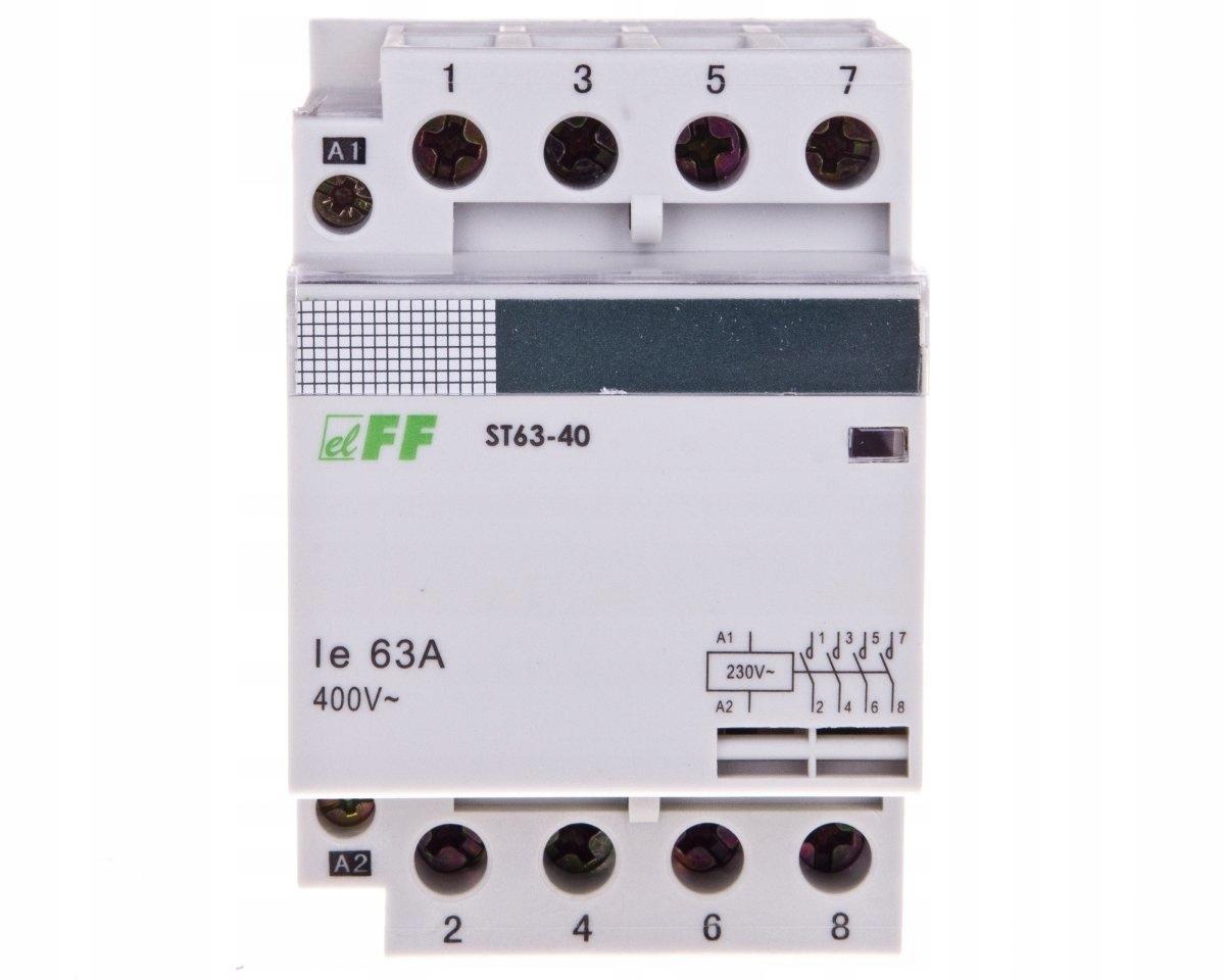 Stycznik modułowy ST63-31 stycznik modułowy styki 3NO+1NC I=63A nap. Cewki
