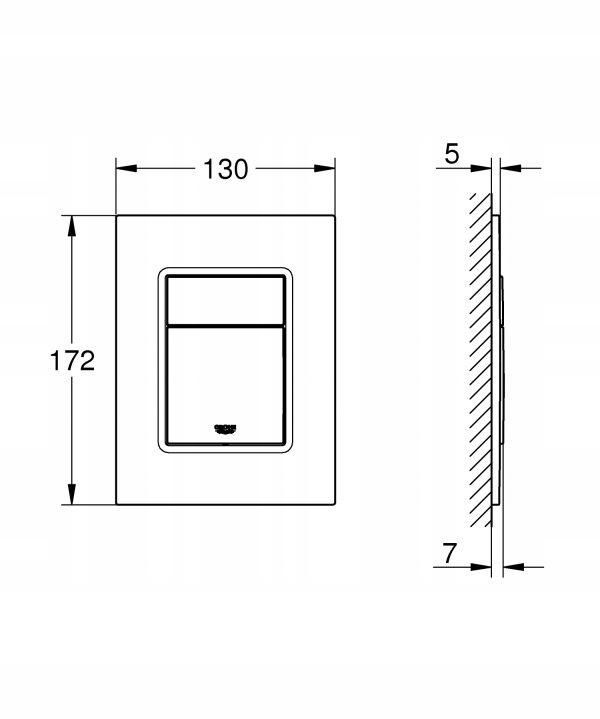Przycisk uruchamiający GROHE Skate Cosmopolitan S do zaworu spłukującego