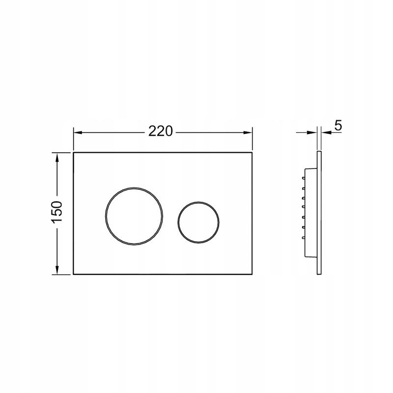 Przycisk spłukujący TECE loop podwójny do WC z tworz sztucz biały