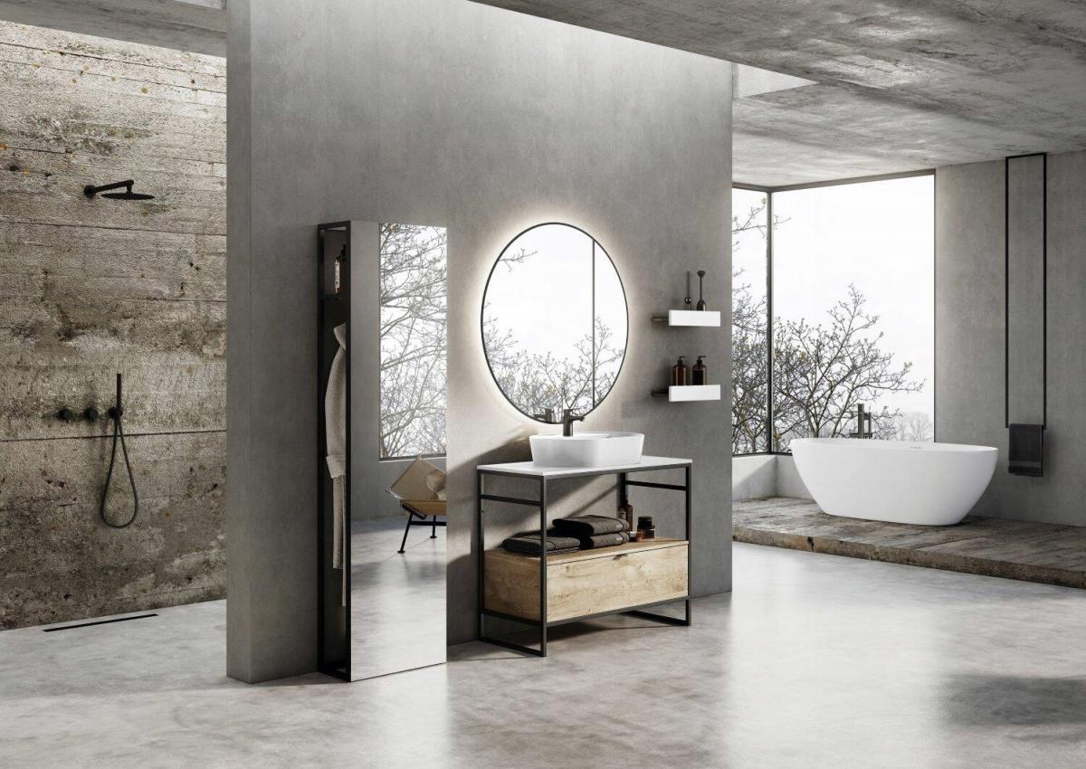 Stelaż do szafki 60 1S 600 x 455 x 810 mm black matt ROCA Indus