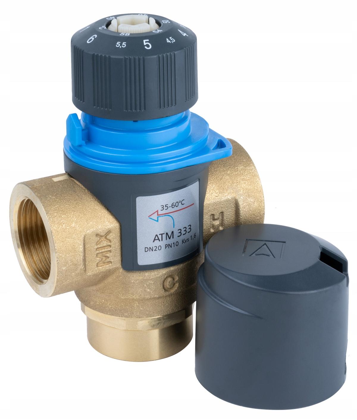 Zawór mieszający termostatyczny ATM 333 DN 20 3/4 GW 10 bar Kvs 1.6 35-60°C