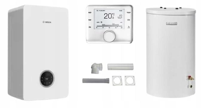 JUNKERS PAKIET Bosch CONDENS Zasobnik WST 120 CW 400 zestaw do szachtu 48h