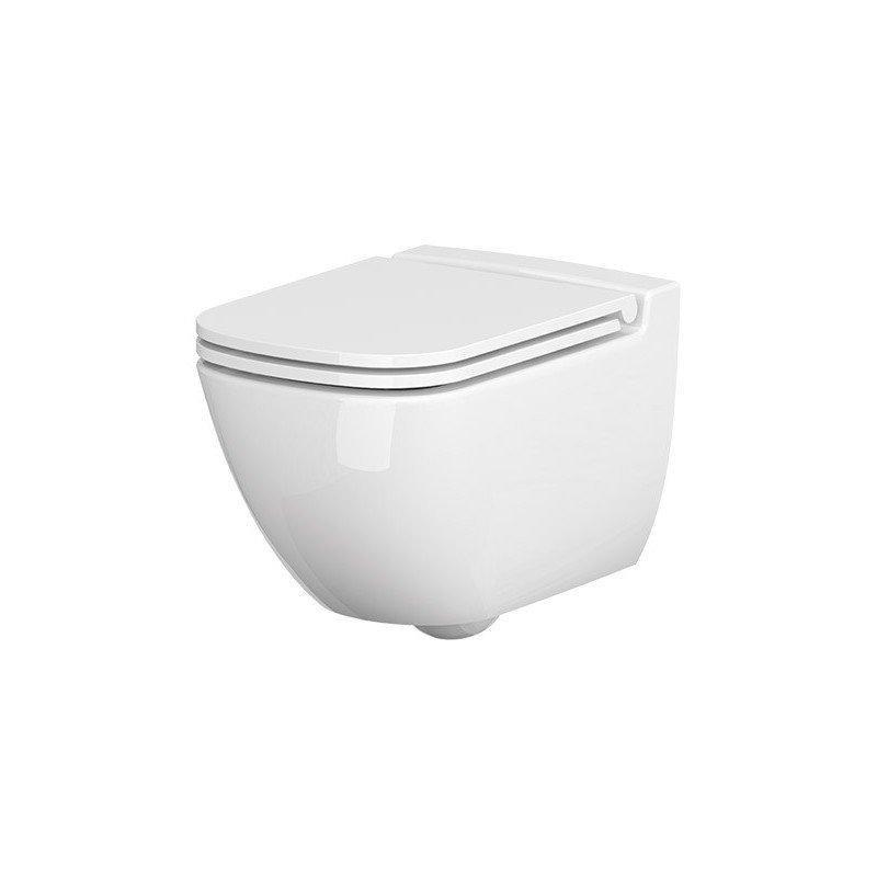 Zestaw 741 Miska zawieszana bezkołnierzowa Caspia New CleanOn, deska duropl
