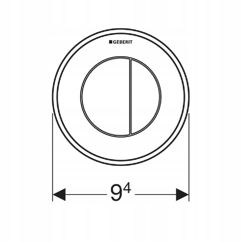 Przycisk uruchamiający GEBERIT Typ 10 pneumatyczny podtynkowy, dwudzielny