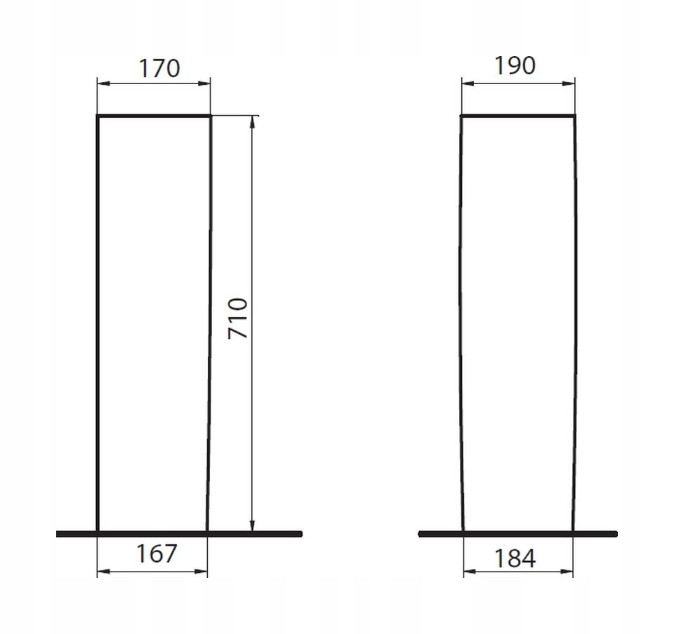 GEBERIT Postument Selnova B19 cm, H70 cm, T17cm