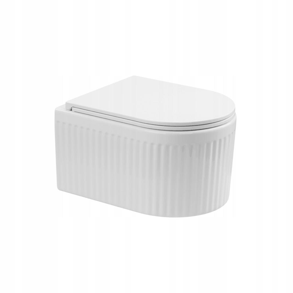 INVENA MISKA WC PODWIESZANA, QFS, GLAMOUR INVENA TREND RYFL DESK WOLNOOP