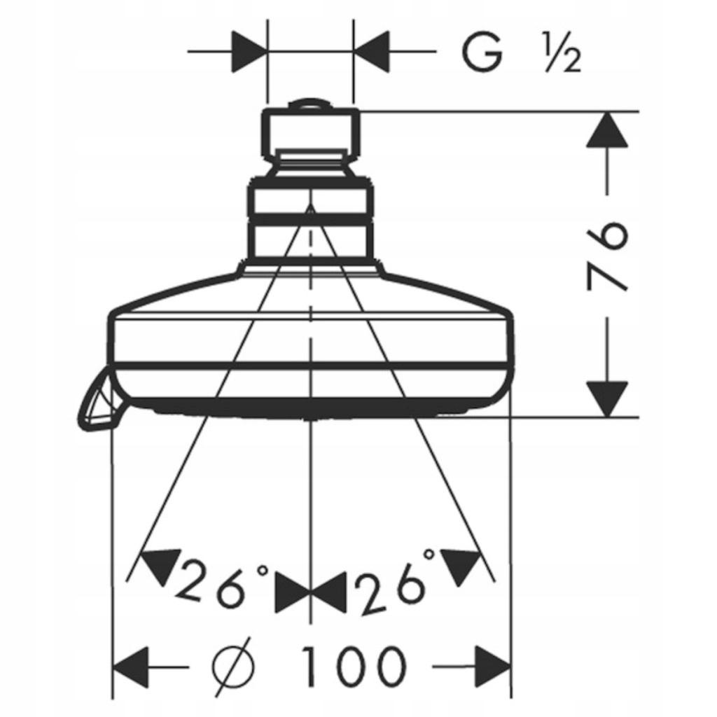 Głowica prysznicowa Hansgrohe Croma 100 Multi DN15 - chrom 27443000
