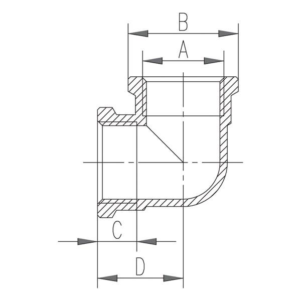 Kolanko mosiężne 2 nakrętno-nakrętne żółte