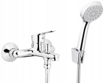 Bateria wannowo-natryskowa naścienna KLUDI RENON 1-uchwyt. 2-otw czarny mat