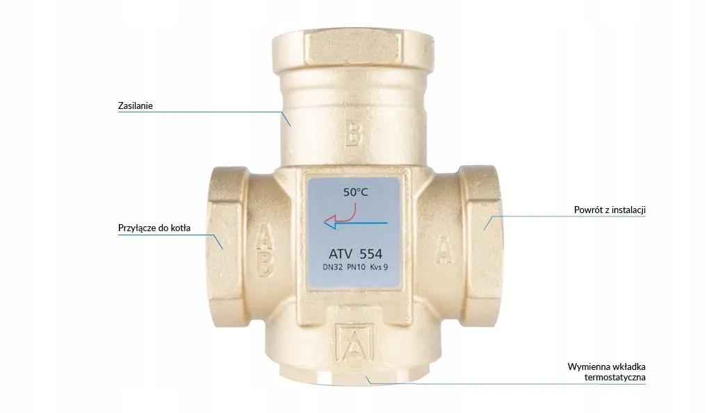 Zawór temperaturowy AFRISO ATV 554 Gw 1 1/4 50°C 1655410 48h