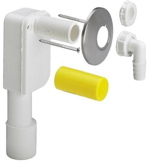 Syfon w ścianę do pralki/zmywarki 1 X 40/50 tworzywo sztuczne / biały