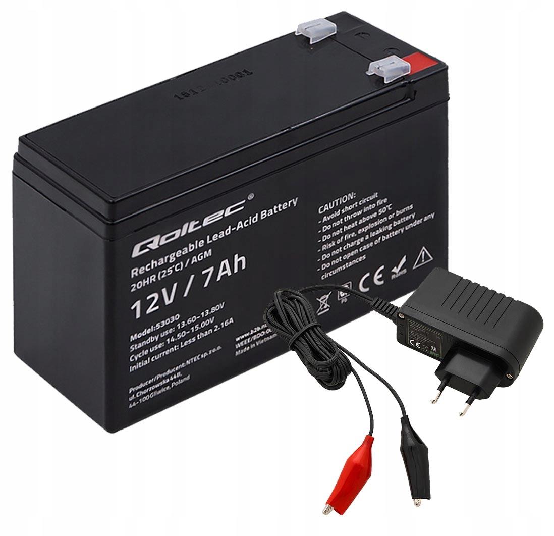 QOLTEC Akumulator AGM 12V 7Ah max. 105A