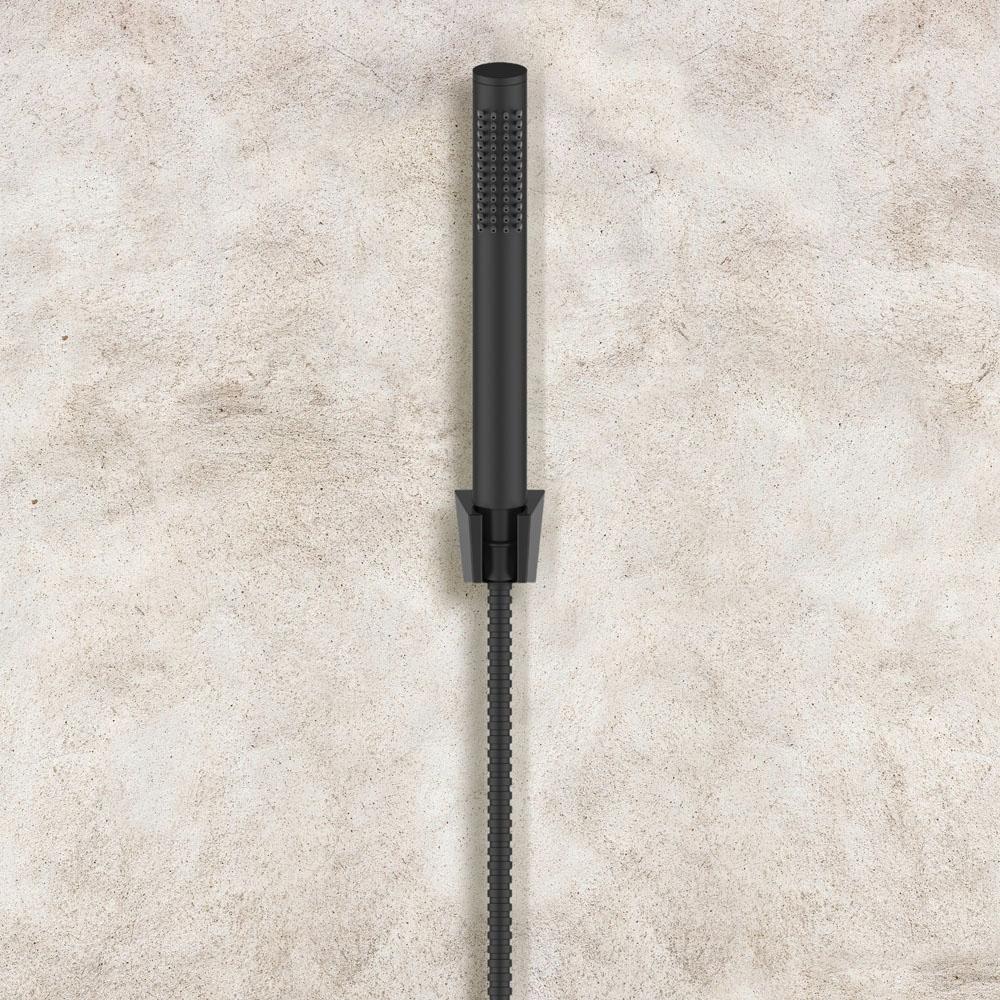 INVENA ZESTAW NATRYSKOWY 1-PUNKTOWY ALONIA MAT, CZARNY 1F