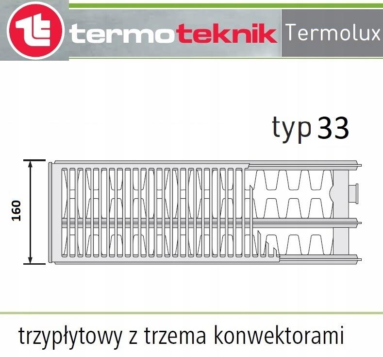 Grzejnik stalowy TERMOTEKNIK V 33 900x500 dolny 48h