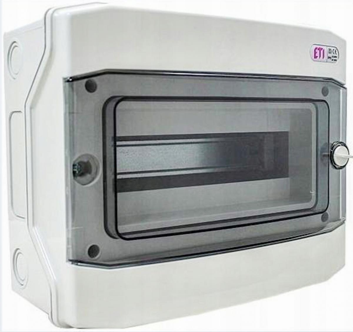 Rozdzielnica natynkowa ECH-12PT 12 modułów drzwi transparentne IP65 1500V D