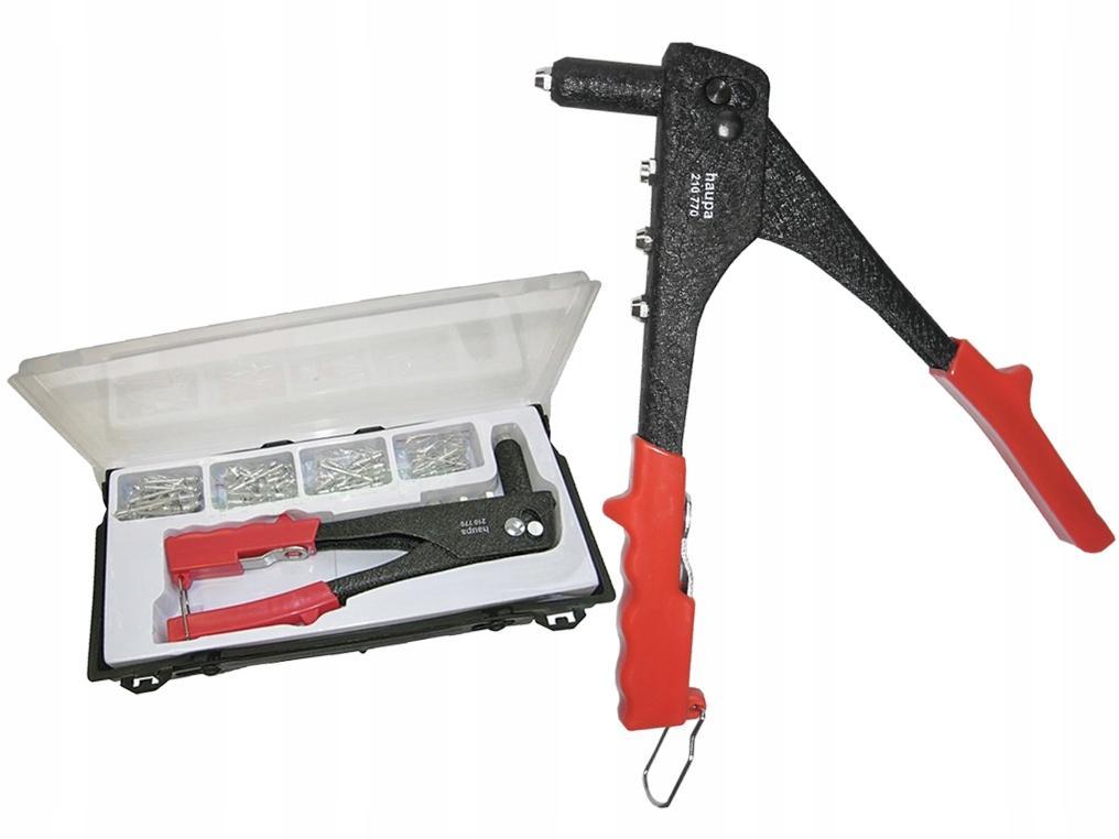 Nitownica od 2,4-5mm w zestawie 100szt. nitów al. 4mm