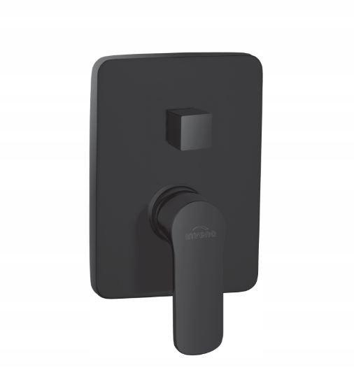 INVENA BATERIA PODTYNKOWA 2-FUNKCYJNA SIROS, KWADR,CZARNA