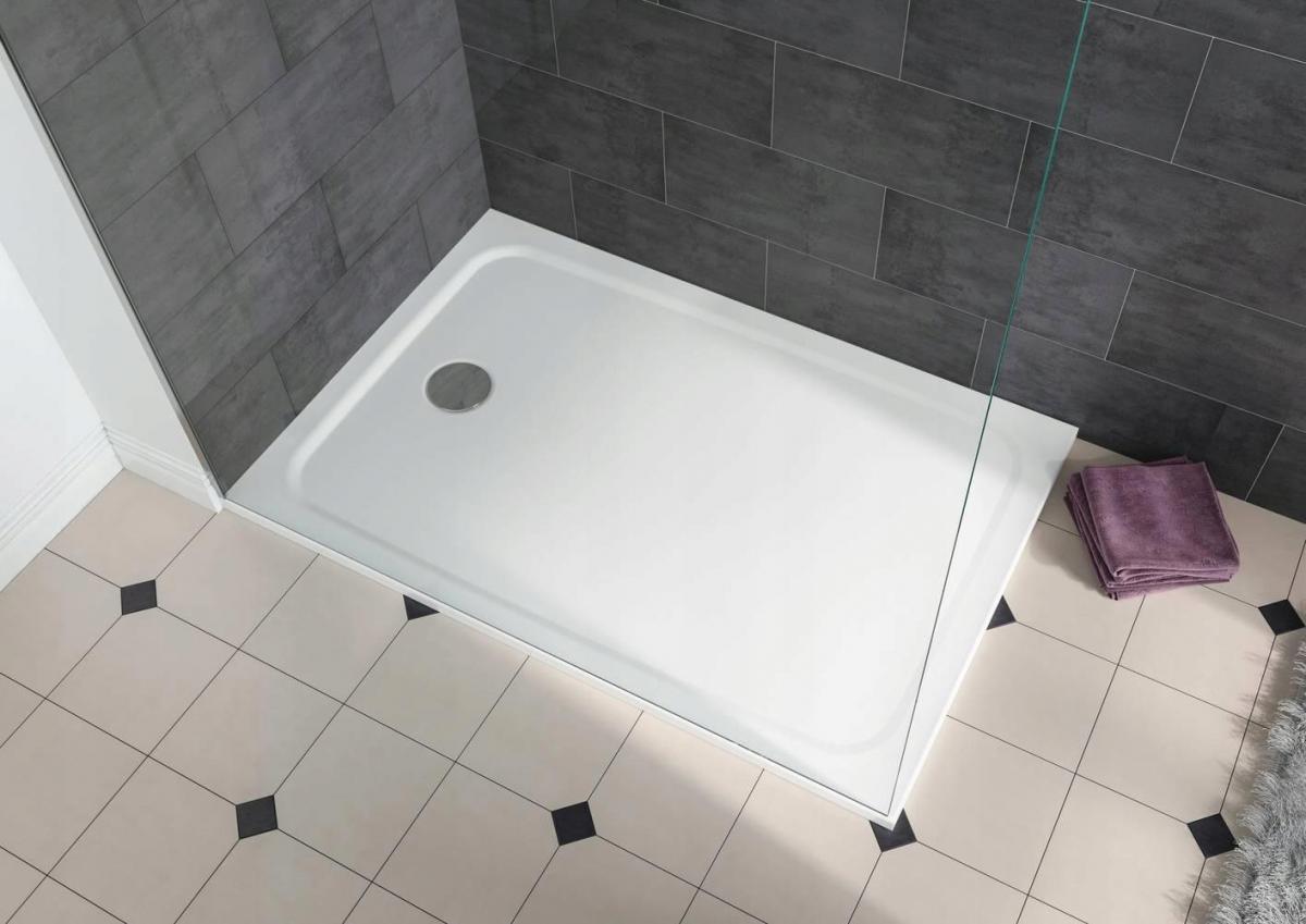 Brodzik stalowy emaliowany z ekstrapłaskim nośnikiem 80x120x1.8 cm KALDEWE